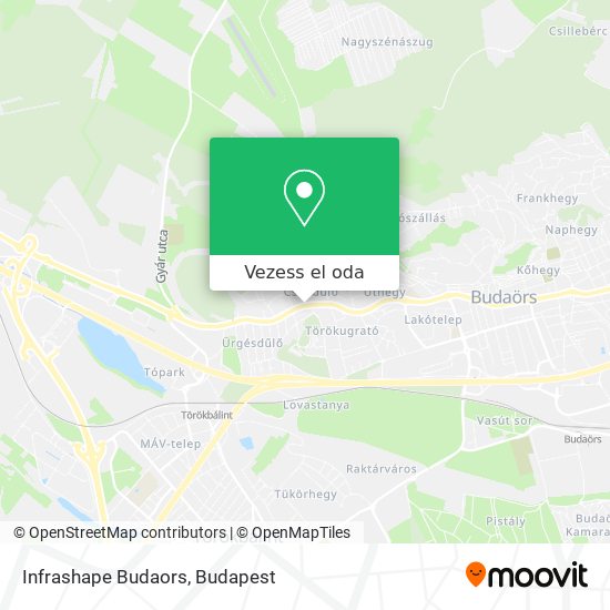 Infrashape Budaors térkép