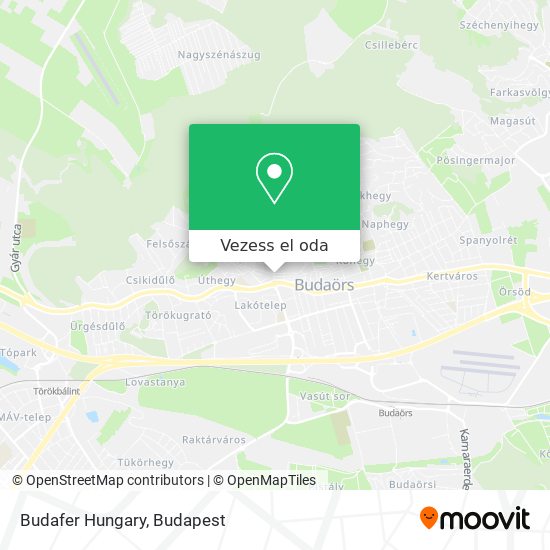 Budafer Hungary térkép
