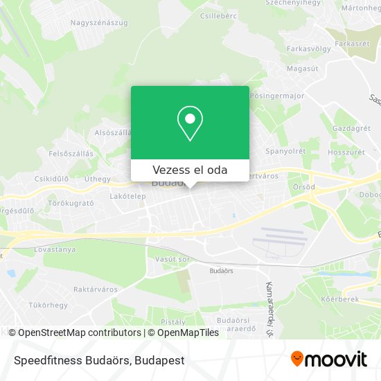 Speedfitness Budaörs térkép