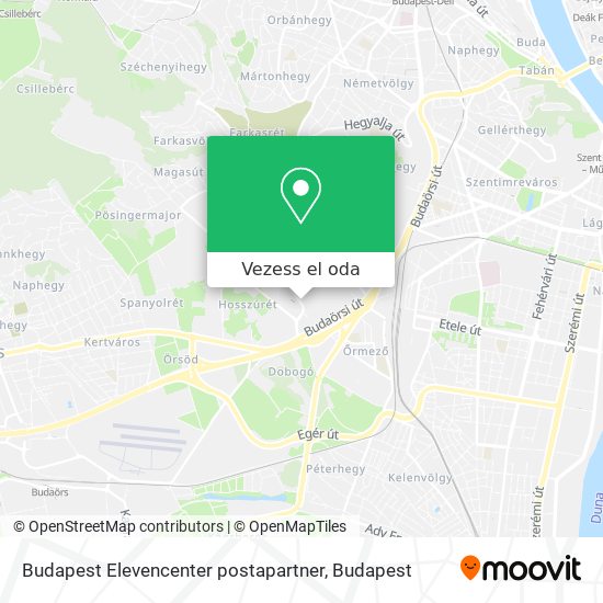 Budapest Elevencenter postapartner térkép