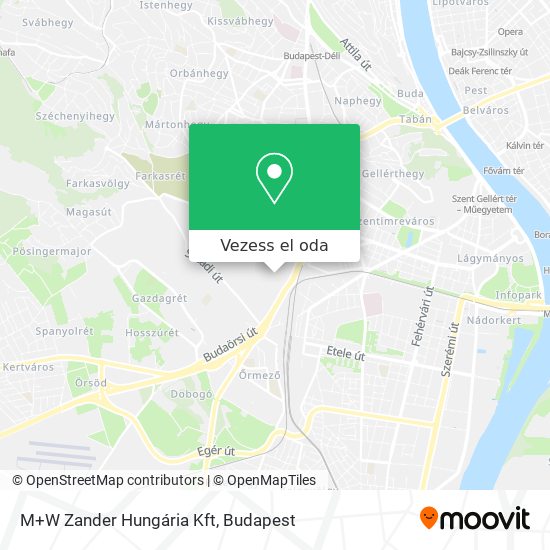 M+W Zander Hungária Kft térkép