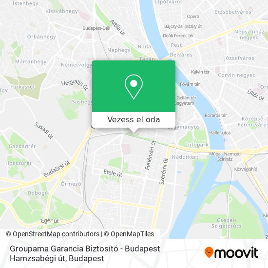Groupama Garancia Biztosító - Budapest Hamzsabégi út térkép