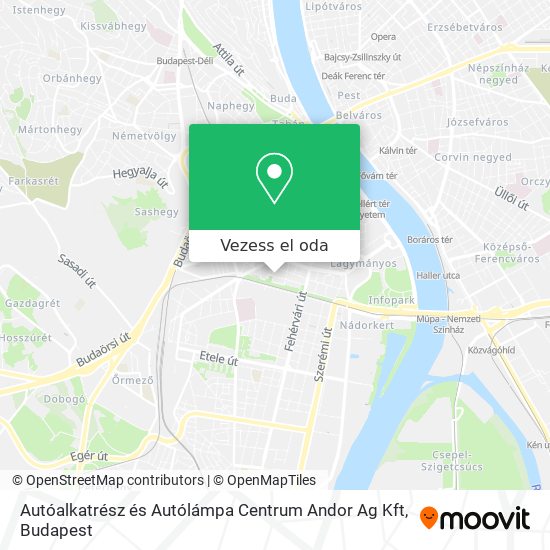 Autóalkatrész és Autólámpa Centrum Andor Ag Kft térkép