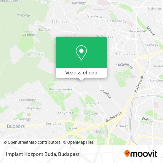 Implant Kozpont Buda térkép