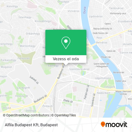 Alfila Budapest Kft térkép