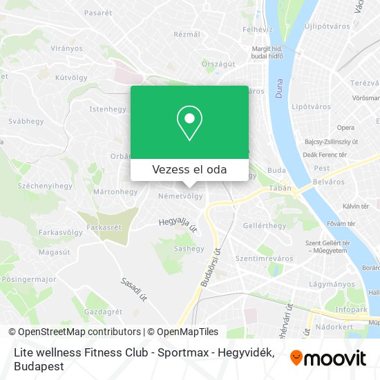 Lite wellness Fitness Club - Sportmax - Hegyvidék térkép