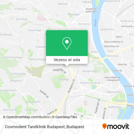 Cosmodent Tandklinik Budapest térkép