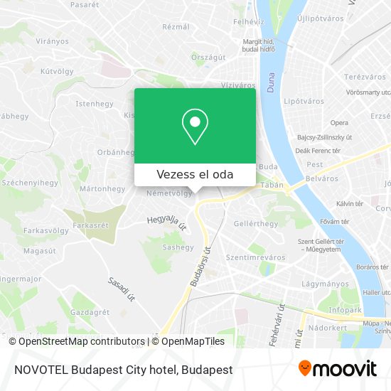 NOVOTEL Budapest City hotel térkép