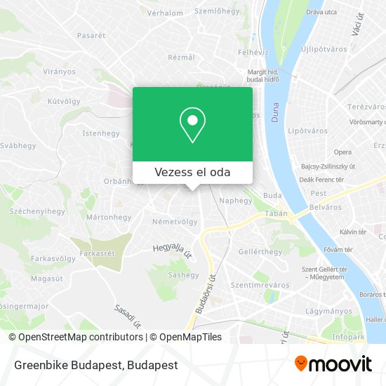 Greenbike Budapest térkép