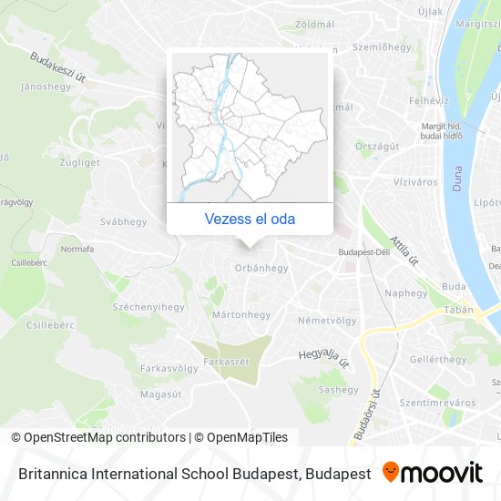 Britannica International School Budapest térkép