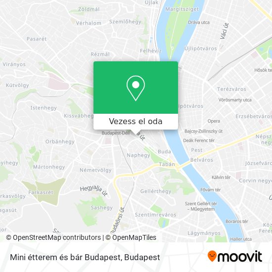 Mini étterem és bár Budapest térkép