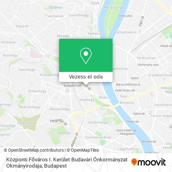 Központi Főváros I. Kerület Budavári Önkormányzat Okmányirodája térkép