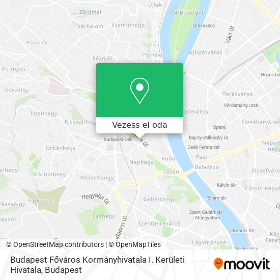 Budapest Főváros Kormányhivatala I. Kerületi Hivatala térkép