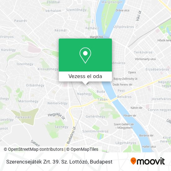 Szerencsejáték Zrt. 39. Sz. Lottózó térkép