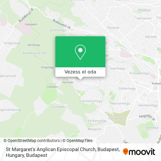 St Margaret's Anglican Episcopal Church, Budapest, Hungary térkép