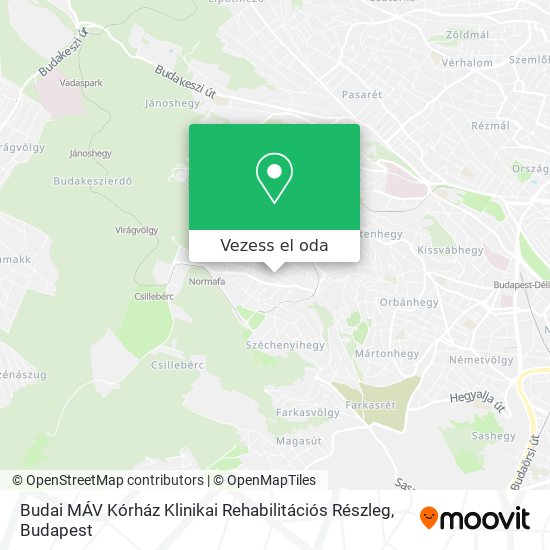 Budai MÁV Kórház Klinikai Rehabilitációs Részleg térkép