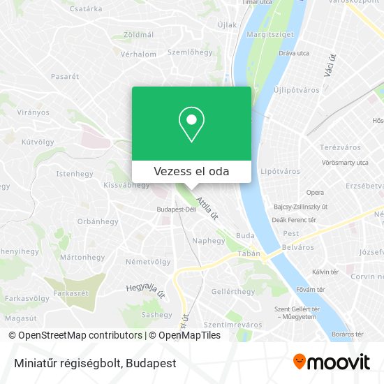 Miniatűr régiségbolt térkép