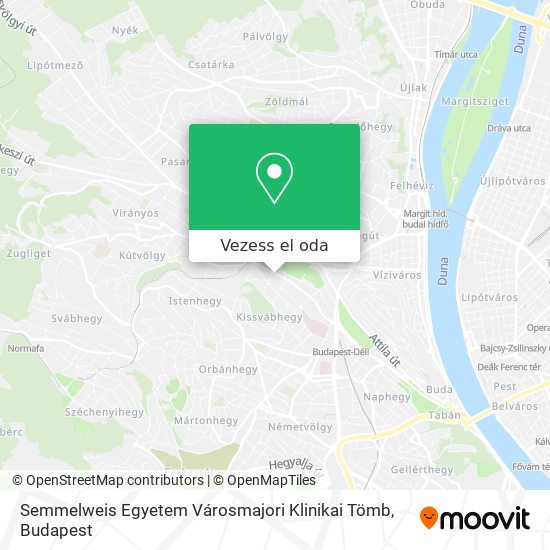 Semmelweis Egyetem Városmajori Klinikai Tömb térkép