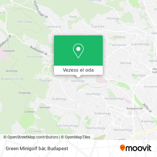 Green Minigolf bár térkép