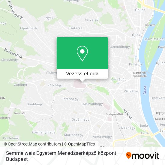 Semmelweis Egyetem Menedzserképző központ térkép