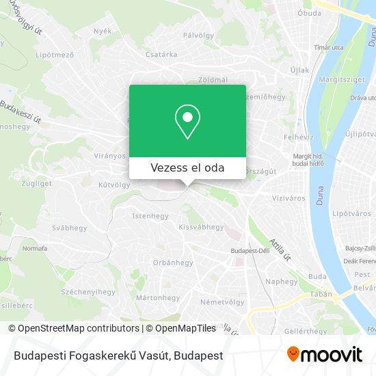 Budapesti Fogaskerekű Vasút térkép