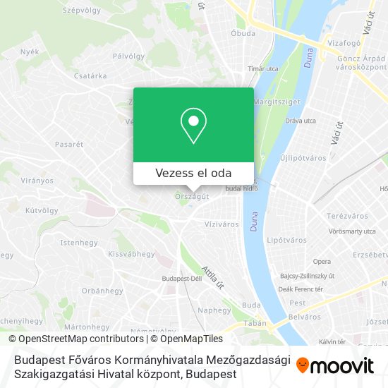 Budapest Főváros Kormányhivatala Mezőgazdasági Szakigazgatási Hivatal központ térkép