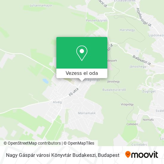 Nagy Gáspár városi Könyvtár Budakeszi térkép