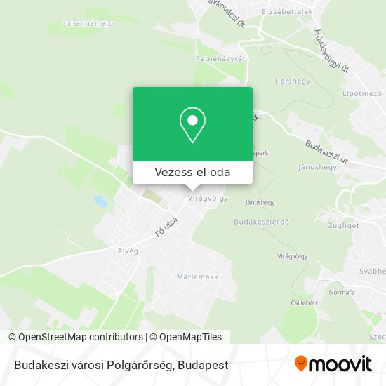 Budakeszi városi Polgárőrség térkép