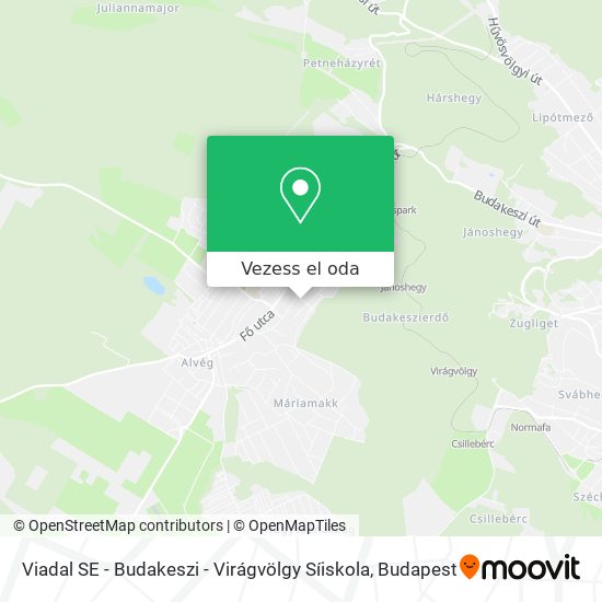Viadal SE - Budakeszi - Virágvölgy Síiskola térkép