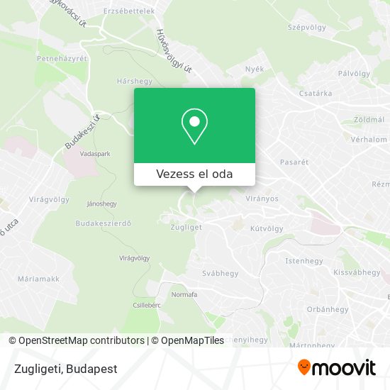 Zugligeti térkép