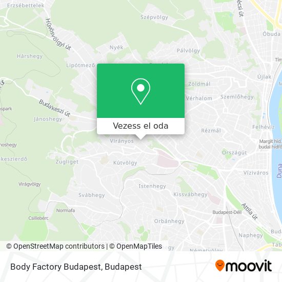 Body Factory Budapest térkép