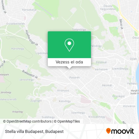 Stella villa Budapest térkép