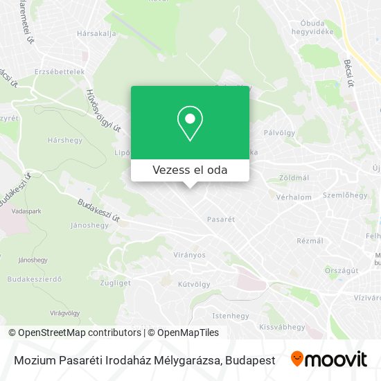 Mozium Pasaréti Irodaház Mélygarázsa térkép