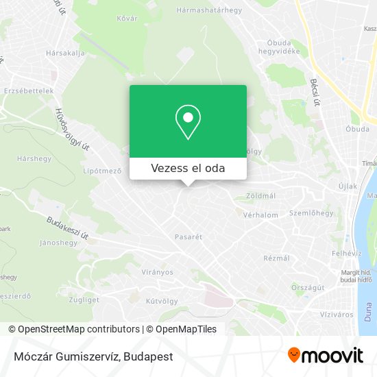 Móczár Gumiszervíz térkép