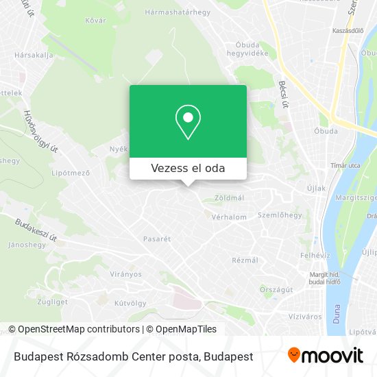 Budapest Rózsadomb Center posta térkép