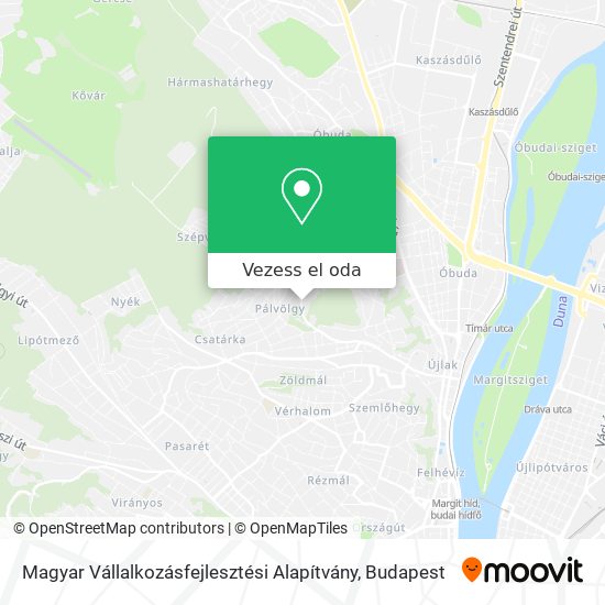 Magyar Vállalkozásfejlesztési Alapítvány térkép