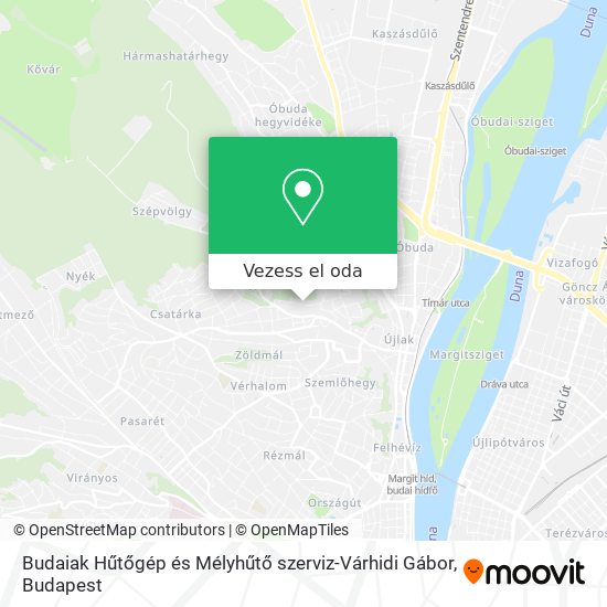 Budaiak Hűtőgép és Mélyhűtő szerviz-Várhidi Gábor térkép