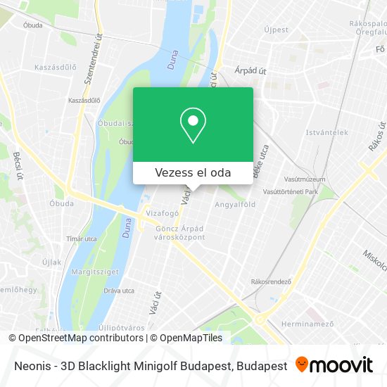 Neonis - 3D Blacklight Minigolf Budapest térkép
