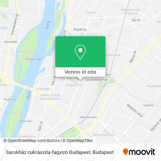 Sarokház cukrászda-fagyizó Budapest térkép