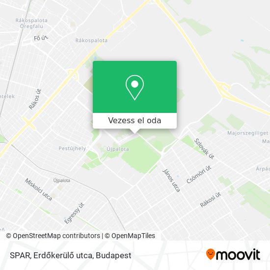 SPAR, Erdőkerülő utca térkép