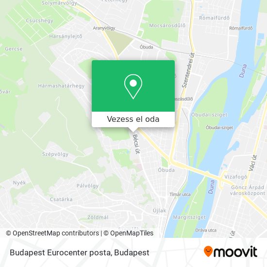 Budapest Eurocenter posta térkép