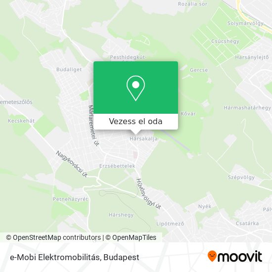 e-Mobi Elektromobilitás térkép