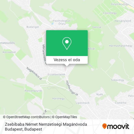 Zsebibaba Német Nemzetiségi Magánóvoda Budapest térkép
