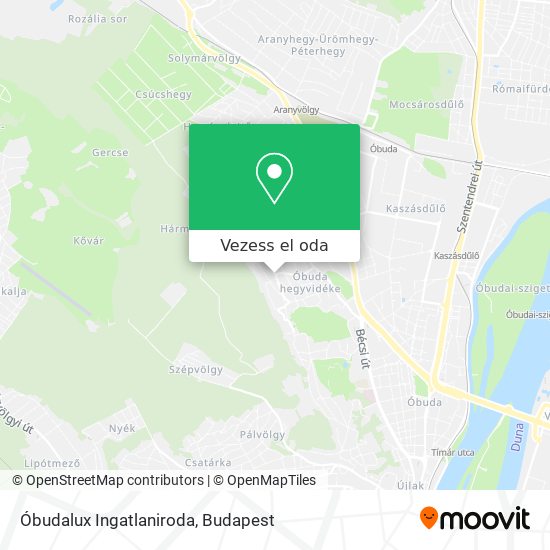 Óbudalux Ingatlaniroda térkép