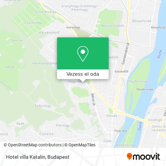 Hotel villa Katalin térkép