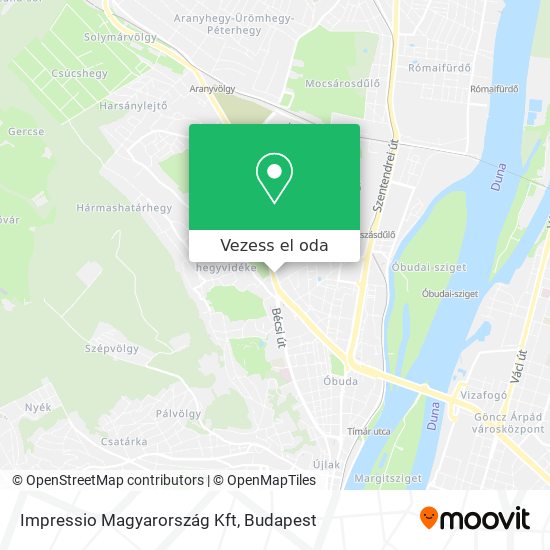 Impressio Magyarország Kft térkép