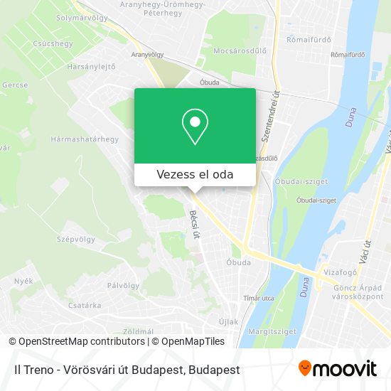 Il Treno - Vörösvári út Budapest térkép