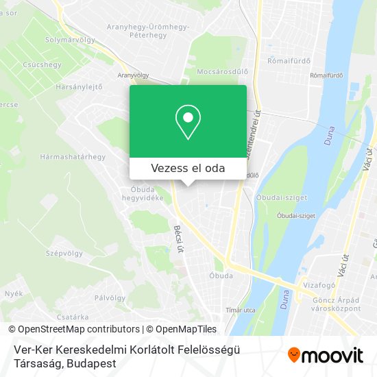 Ver-Ker Kereskedelmi Korlátolt Felelösségü Társaság térkép