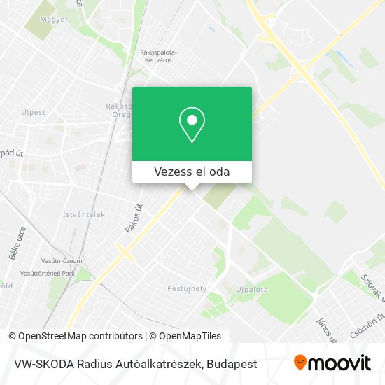 VW-SKODA Radius Autóalkatrészek térkép