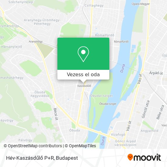 Hév-Kaszásdűlő P+R térkép